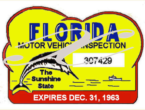 (image for) 1963 Florida Safety Check Inspection sticker